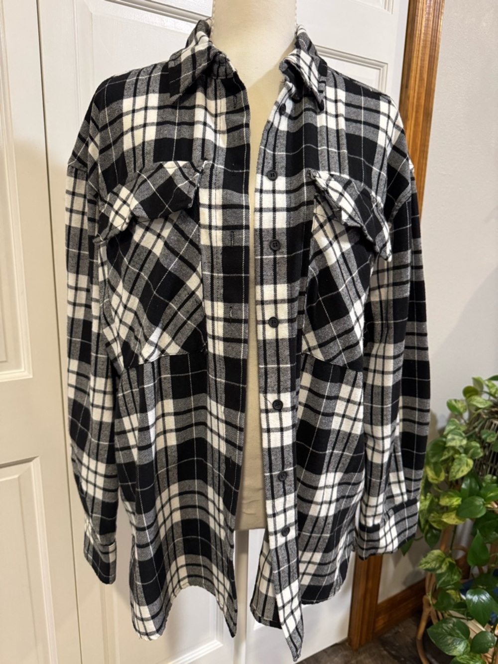 HYFVE Black & White Plaid Shirt